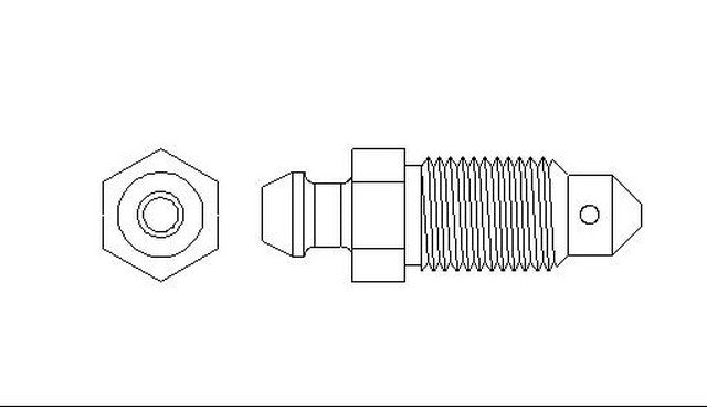 Better Brake Parts Brake Bleeder Screw P/N:9409 Fits: Acura Cl, Acura Mdx, Audi 200, Audi 200 Quattro, Audi 90 Quattro, BMW 318i, BMW 318is, Cadillac Deville, Cadillac Escalade - Image 1