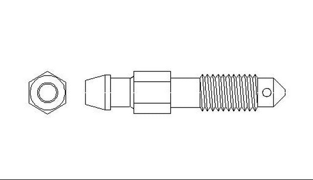 Better Brake Parts Brake Bleeder Screw P/N:9413 Fits: Audi 100, Audi 100 Quattro, Audi 200, Audi 200 Quattro, Audi 4000, Audi 4000 Quattro, Audi 5000, Audi 5000 Quattro, Audi Coupe, Audi Fox - Image 1
