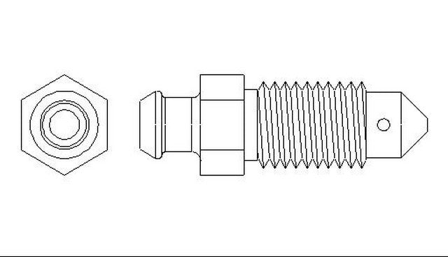Better Brake Parts Brake Bleeder Screw P/N:9421 Fits: Acura Cl, Acura Ilx, Acura Integra, Acura Legend, Acura Nsx, Acura Rdx, Acura Rl, Acura Rlx, Acura Rsx - Image 1