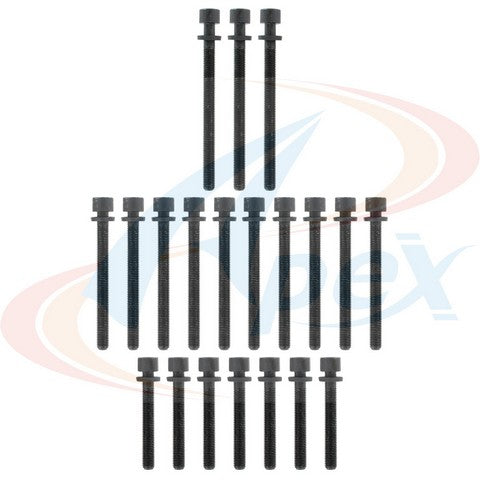 APEX Automobile Parts Inc Engine Cylinder Head Bolt Set P/N:AHB918 Fits: Volkswagen Corrado 94-92, Volkswagen Eurovan 00-99, Volkswagen Eurovan 1997, Volkswagen Golf 02-95, Volkswagen Jetta 02-94, Volkswagen Passat 97-93 - Image 1