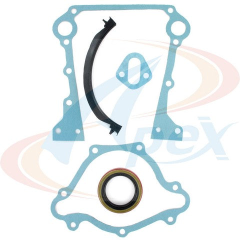 APEX Automobile Parts Inc Engine Timing Cover Gasket Set P/N:ATC2540 Fits: Dodge B150 91-88, Dodge B250 91-88, Dodge D100 89-88, Dodge D150 91-88, Dodge D250 91-88, Dodge Dakota 91-87, Dodge W100 1989, Dodge W150 91-89 - Image 1