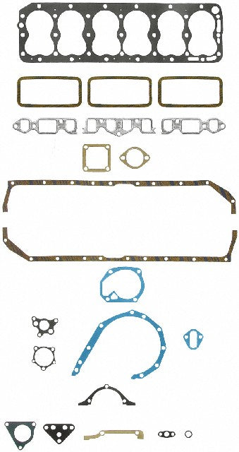 FEL-PRO Engine Complete Overhaul Gasket Set P/N:FS 7524 S Fits: Ford 1 Ton Pickup, Ford 1/2 Ton Pickup, Ford 3/4 Ton Pickup, Ford Country Sedan, Ford Country Squire, Ford Crestline, Ford Custom, Ford Deluxe, Ford F-1, Ford F-2 - Image 1