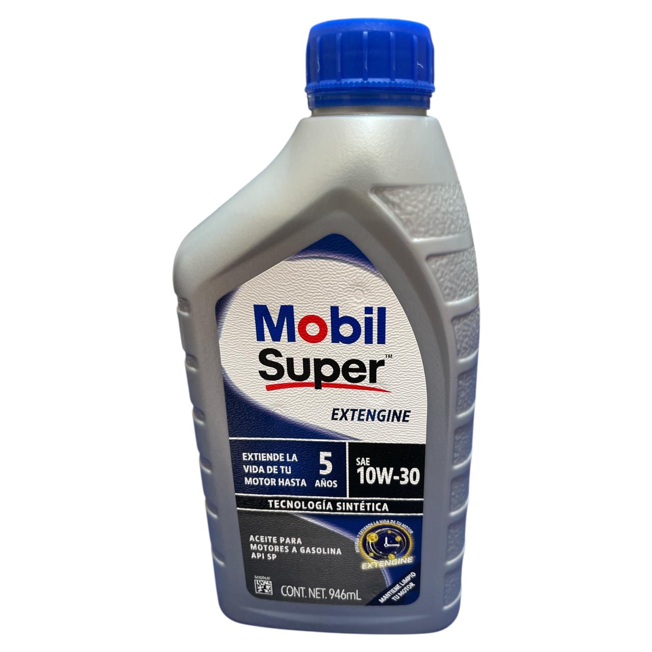 Aceite motor 10W-30 Extengine Mobil super 1Qts