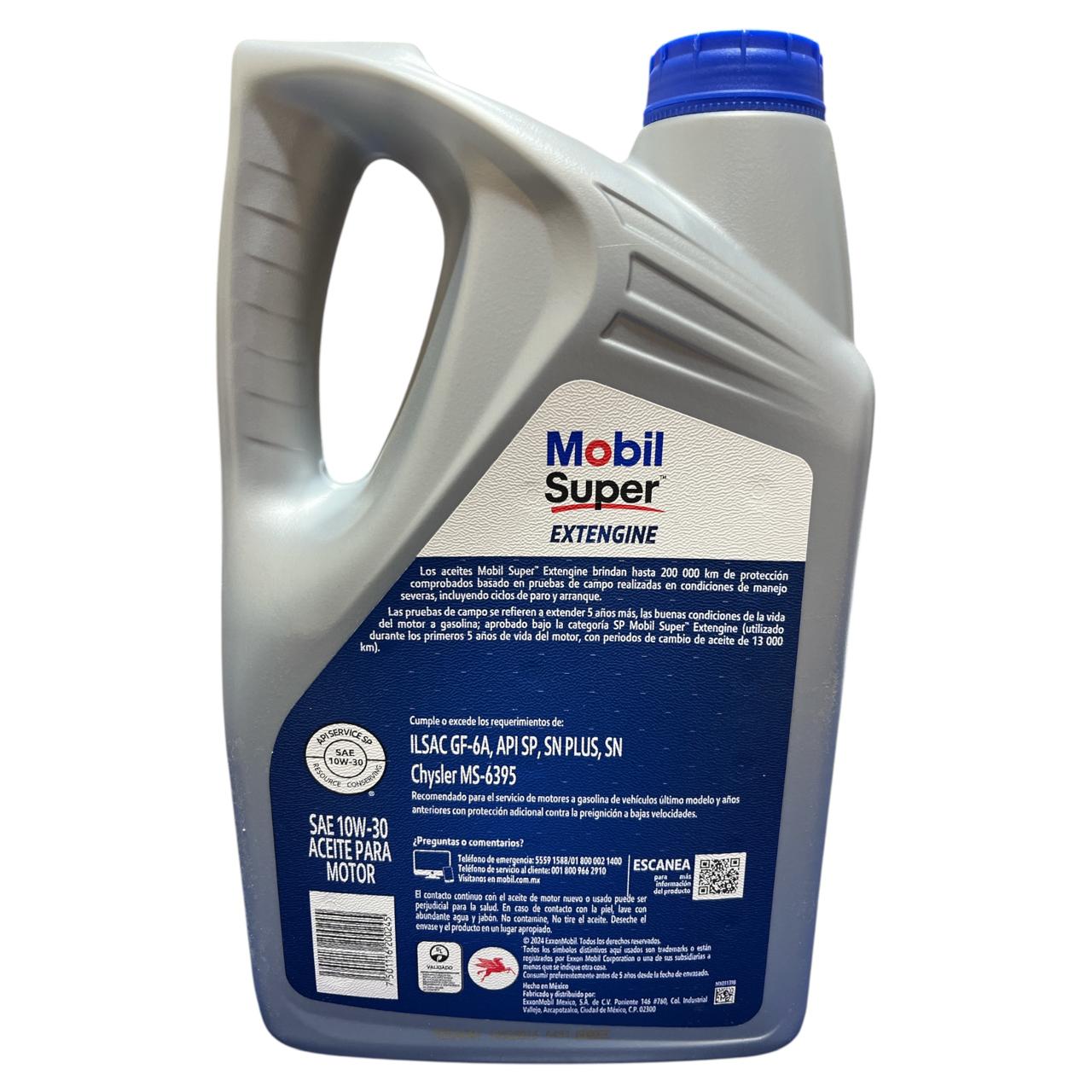 Aceite motor 10W-30 Extengine Mobil super 5 L