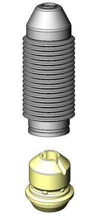 KYB Suspension Strut Bellows P/N:SB123 Fits: Audi Tt, Audi Tt Quattro, Hyundai Genesis Coupe, Infiniti Ex35, Infiniti Ex37, Infiniti G25, Infiniti G35, Infiniti G37, Infiniti Q40, Infiniti Q70 - Image 1