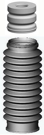 KYB Suspension Strut Bellows P/N:SB130 Fits: Ford Freestar 07-04, Ford Windstar 03-95, Lexus Gs300 05-98, Lexus Gs400 00-98, Lexus Gs430 05-01, Mazda 3 13-07, Mazda 6 13-09, Mercury Monterey 07-04, Volkswagen Cc 17-09, Volkswagen Golf R 13-12 - Image 1