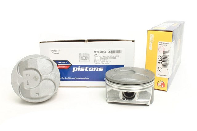Safety Auto Parts Corp Engine Piston Set P/N:SPRC26-330R/L-3 Fits: Buick Enclave 17-09, Buick Lacrosse 11-10, Cadillac Cts 11-08, Cadillac Sts 11-08, Chevrolet Camaro 11-10, GMC Acadia 16-09, GMC Acadia Limited 2017, Saturn Outlook 10-09 - Image 1