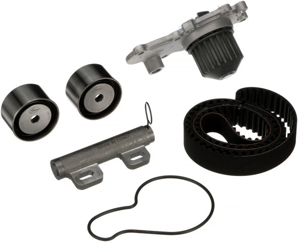 Gates Engine Timing Belt Kit with Water Pump P/N:TCKWP246B Fits: Chrysler Neon 97-95, Chrysler Sebring 99-95, Dodge Avenger 99-95, Dodge Neon 99-95, Eagle Talon 98-95, Mitsubishi Eclipse 99-95, Plymouth Neon 99-95 - Image 1