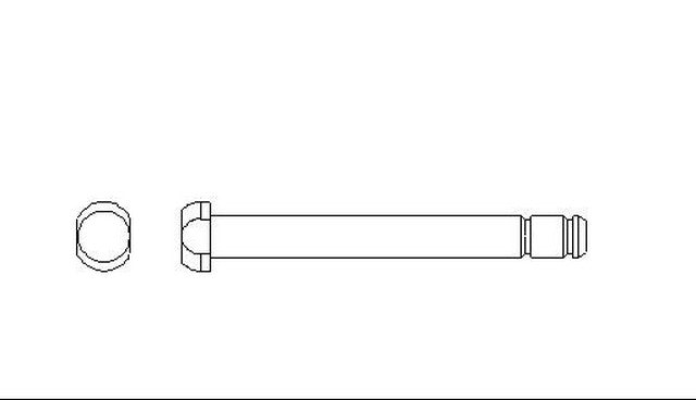 Better Brake Parts Disc Brake Caliper Pin P/N:10268 Fits: Chevrolet Camaro 92-88, Chevrolet Corvette 96-88, Ford Mustang 04-94, Pontiac Firebird 92-88 - Image 1
