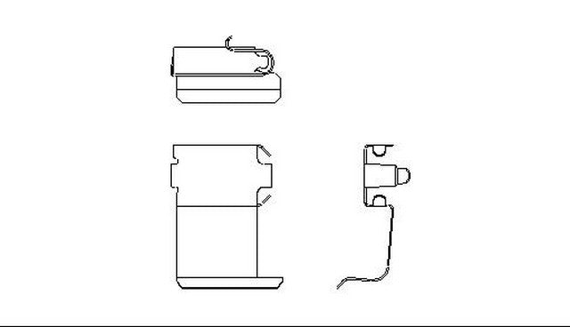 Better Brake Parts Disc Brake Pad Retaining Clip P/N:10299 Fits: Dodge Colt 94-92, Eagle Summit 96-93, Mitsubishi Lancer 07-02, Mitsubishi Mirage 00-93, Mitsubishi Mirage 1991, Plymouth Colt 94-92 - Image 1