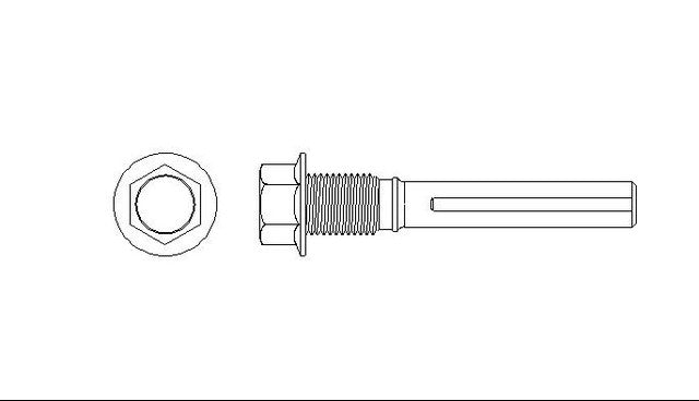 Better Brake Parts Disc Brake Caliper Pin P/N:10305 Fits: Chrysler Sebring, Dodge Avenger, Dodge Stealth, Dodge Stratus, Eagle Summit, Eagle Talon, Ford Explorer, Ford Flex, Ford Police Interceptor Sedan, Ford Police Interceptor Utility - Image 1