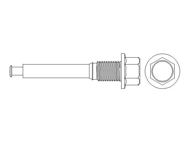 Better Brake Parts Disc Brake Caliper Pin P/N:10307 Fits: Eagle Talon 94-90, Mazda Rx-7 95-93, Mitsubishi Galant 92-90, Mitsubishi Mirage 02-99, Plymouth Laser 91-90, Plymouth Laser 94-93 - Image 1