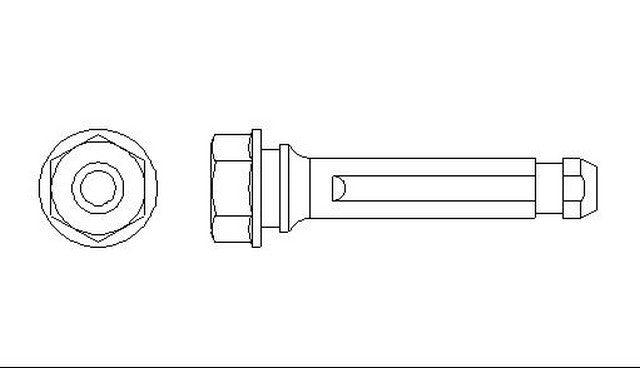 Better Brake Parts Disc Brake Caliper Pin P/N:10308 Fits: Fiat 124 Spider, Geo Prizm, Lexus Ct200h, Lexus Es250, Lexus Es300, Lexus Es300h, Lexus Es330, Lexus Es350, Lexus Gs300 - Image 1