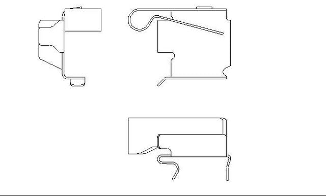 Better Brake Parts Disc Brake Pad Retaining Clip P/N:10336 Fits: Geo Prizm 97-93, Toyota Camry 96-92, Toyota Celica 97-94, Toyota Corolla 97-93, Toyota Mr2 95-91, Toyota Rav4 00-96 - Image 1