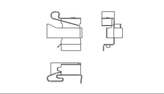 Better Brake Parts Disc Brake Pad Retaining Clip P/N:10338 Fits: Lexus Es300 96-92, Lexus Ls400 92-90, Lexus Sc300 98-92, Toyota Avalon 97-95, Toyota Camry 96-92, Toyota Celica 97-94 - Image 1
