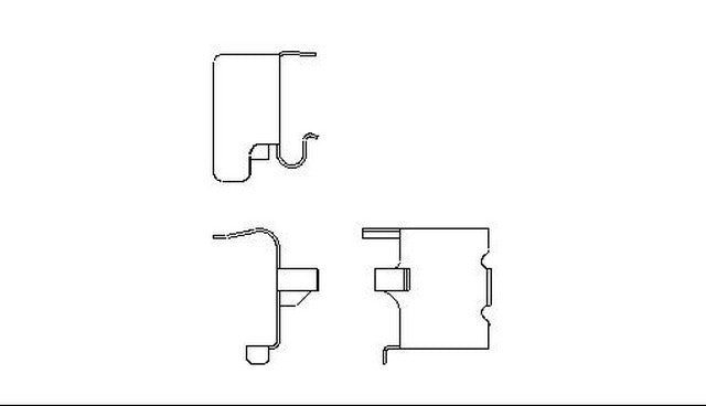Better Brake Parts Disc Brake Pad Retaining Clip P/N:10342 Fits: Geo Prizm 92-90, Toyota Celica 89-86 - Image 1