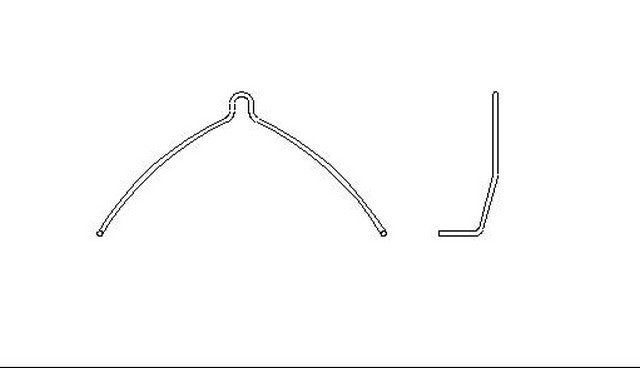 Better Brake Parts Disc Brake Pad Spring P/N:10347 Fits: Acura Ilx, Ford Probe, Geo Prizm, Honda Civic, Honda Cr-z, Honda Fit, Hyundai Elantra, Hyundai Sonata, Hyundai Tiburon, Kia Optima - Image 1