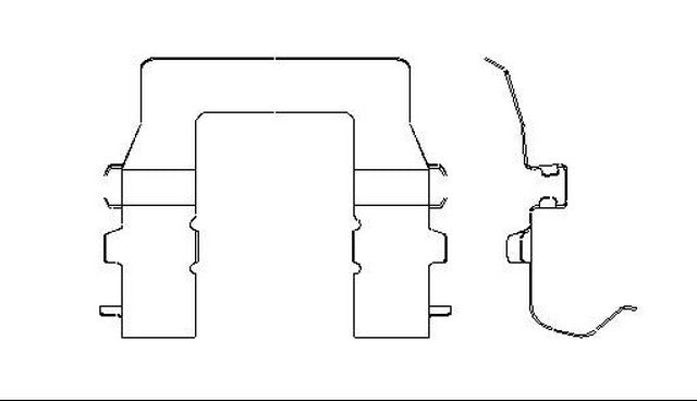 Better Brake Parts Disc Brake Pad Retaining Clip P/N:10350 Fits: Chrysler Sebring, Dodge Avenger, Dodge Stratus, Eagle Summit, Eagle Talon, Mitsubishi Eclipse, Mitsubishi Expo, Mitsubishi Expo Lrv, Mitsubishi Galant, Mitsubishi Mirage - Image 1
