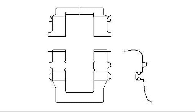 Better Brake Parts Disc Brake Pad Retaining Clip P/N:10362 Fits: Dodge Stealth, Eagle Talon, Mitsubishi 3000gt, Mitsubishi Diamante, Mitsubishi Eclipse, Mitsubishi Galant, Mitsubishi Lancer, Mitsubishi Montero, Mitsubishi Montero Sport - Image 1