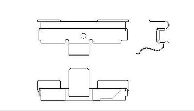 Better Brake Parts Disc Brake Pad Retaining Clip P/N:10395 Fits: Dodge B2500, Dodge B3500, Dodge Ram 2500 Van, Dodge Ram 3500 Van, Ford E-250, Ford E-250 Econoline, Ford E-350 Club Wagon, Ford E-350 Econoline, Ford E-350 Econoline Club Wagon - Image 1