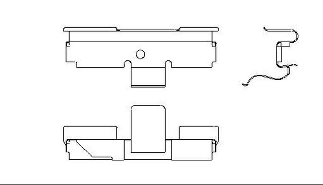 Better Brake Parts Disc Brake Pad Retaining Clip P/N:10396 Fits: Dodge B2500, Dodge B3500, Dodge Ram 2500 Van, Dodge Ram 3500 Van, Ford E-250, Ford E-250 Econoline, Ford E-350 Club Wagon, Ford E-350 Econoline, Ford E-350 Econoline Club Wagon - Image 1