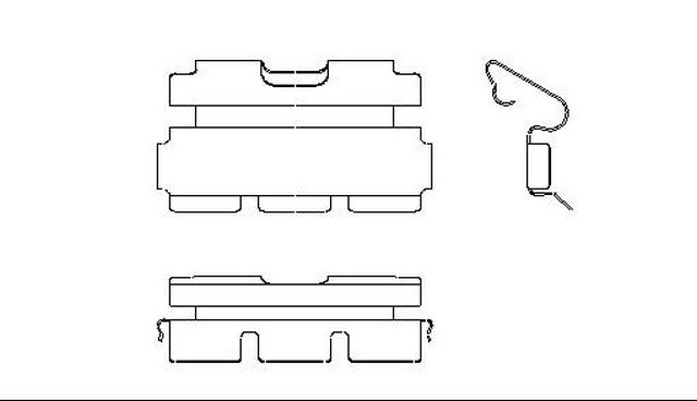 Better Brake Parts Disc Brake Pad Retaining Clip P/N:10397 Fits: Ford Bronco 96-94, Ford E-150 2003, Ford E-150 Club Wagon 2003, Ford E-150 Econoline 02-94, Ford E-150 Econoline Club Wagon 02-94, Ford F-150 96-94 - Image 1