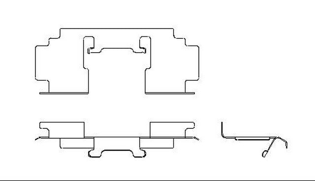 Better Brake Parts Disc Brake Pad Retaining Clip P/N:10444 Fits: Acura Integra 93-90, Acura Legend 90-86, Honda Accord 89-88, Honda Civic 93-90, Honda Prelude 91-88 - Image 1