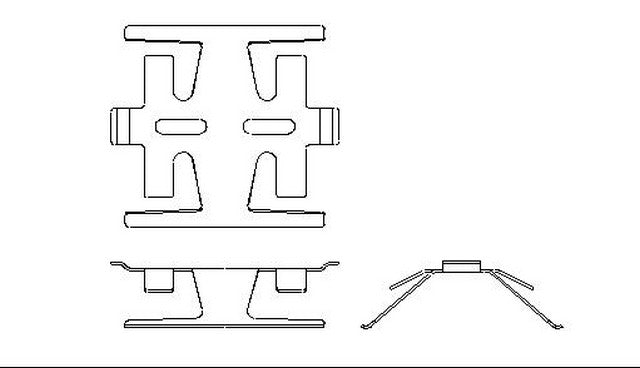 Better Brake Parts Disc Brake Pad Retaining Clip P/N:10445 Fits: Acura Legend 1986, Honda Prelude 1988 - Image 1