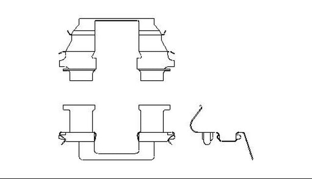 Better Brake Parts Disc Brake Pad Retaining Clip P/N:10453 Fits: Toyota Celica 1986, Toyota Supra 92-86 - Image 1
