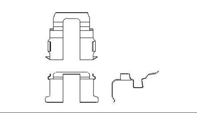 Better Brake Parts Disc Brake Pad Retaining Clip P/N:10460 Fits: Ford Probe 92-89, Mazda 626 92-90, Mazda 929 91-90, Mazda Mx-6 92-88 - Image 1