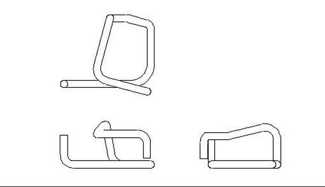 Better Brake Parts Disc Brake Pad Retaining Clip P/N:10488 Fits: Chrysler TOWN &amp; COUNTRY 1990, Dodge Caravan 88-84, Dodge Grand Caravan 90-87, Dodge Mini Ram 88-84, Plymouth Grand Voyager 90-87, Plymouth Voyager 90-84 - Image 1