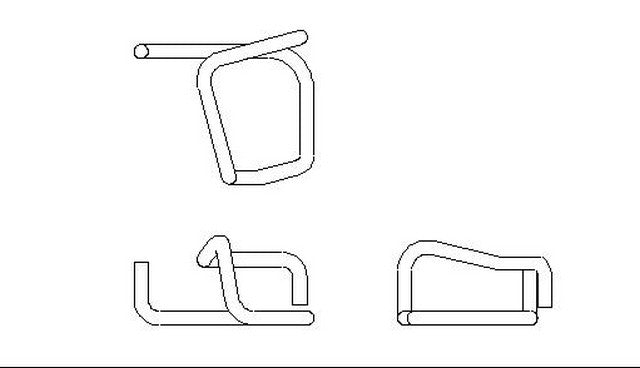 Better Brake Parts Disc Brake Pad Retaining Clip P/N:10489 Fits: Chrysler TOWN &amp; COUNTRY 1990, Dodge Caravan 88-84, Dodge Grand Caravan 90-87, Dodge Mini Ram 88-84, Plymouth Grand Voyager 90-87, Plymouth Voyager 90-84 - Image 1
