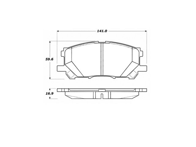 Centric Parts Disc Brake Pad Set P/N:105.10050 Fits: Lexus Rx330 06-04, Lexus Rx350 09-07, Lexus Rx400h 08-06, Toyota Highlander 07-06 - Image 3