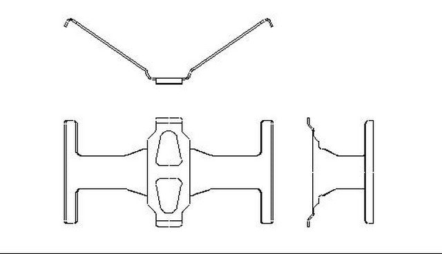 Better Brake Parts Disc Brake Pad Retaining Clip P/N:10500 Fits: Acura Integra 99-90, Honda Civic 00-99, Honda Civic 95-92, Honda Civic Del Sol 97-93, Honda Crx 91-90, Honda Prelude 91-88 - Image 1