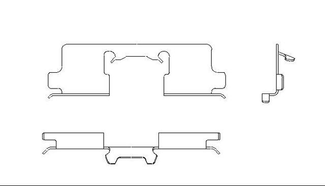 Better Brake Parts Disc Brake Pad Retaining Clip P/N:10728 Fits: Hyundai Elantra 06-94, Hyundai Sonata 98-95, Hyundai Tiburon 01-97, Hyundai Tiburon 08-03, Kia Spectra 09-05, Kia Spectra5 09-05, Nissan Maxima 90-89, Nissan Stanza 92-90 - Image 1