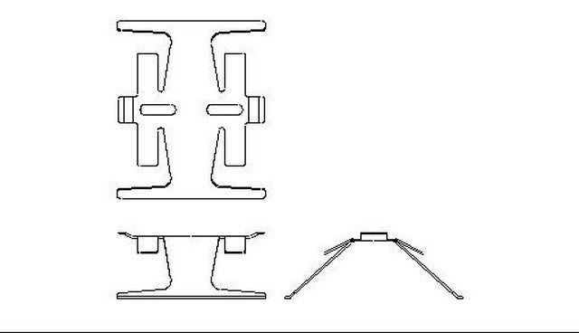 Better Brake Parts Disc Brake Pad Retaining Clip P/N:10799 Fits: Acura Cl 99-97, Acura Legend 95-91, Acura Rl 98-96, Acura Tl 98-95, Acura Vigor 94-92, Honda Accord 02-90, Honda Cr-v 01-97, Honda Odyssey 98-95, Honda Prelude 01-93, Isuzu Oasis 99-96 - Image 1