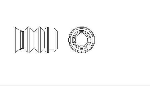 Better Brake Parts Disc Brake Caliper Bushing P/N:10802 Fits: Acura Cl 99-97, Eagle Summit 96-93, Honda Accord 02-90, Plymouth Colt 94-92 - Image 1