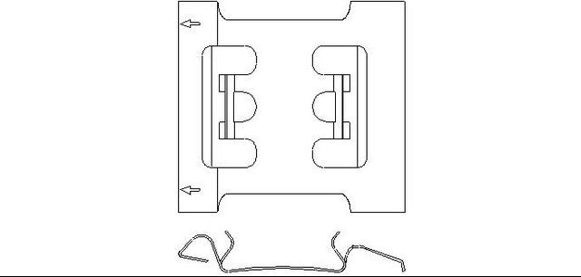 Better Brake Parts Disc Brake Pad Retaining Clip P/N:11615 Fits: Volvo 740 92-85, Volvo 745 1985 - Image 1