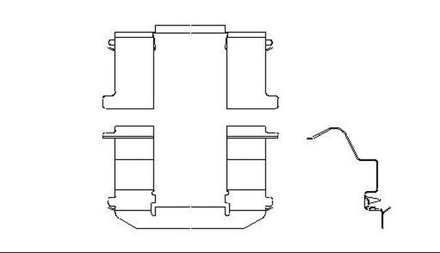 Better Brake Parts Disc Brake Pad Retaining Clip P/N:11664 Fits: Ford Probe 97-93, Mazda 626 02-93, Mazda Mx-6 97-93, Mazda Protege 00-99, Mazda Protege 2003 - Image 1