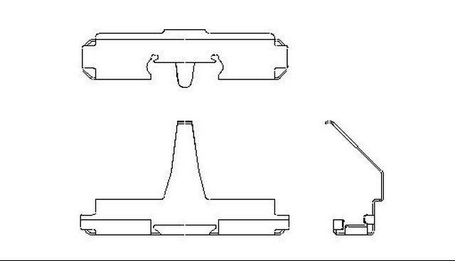 Better Brake Parts Disc Brake Pad Retaining Clip P/N:11689 Fits: Ford Probe 97-93, Mazda 626 02-93, Mazda Mx-6 97-93 - Image 1