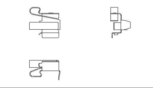 Better Brake Parts Disc Brake Pad Retaining Clip P/N:11724 Fits: Lexus Gs300 97-93, Lexus Ls400 00-90, Lexus Sc300 00-92, Lexus Sc400 00-92, Toyota Celica 99-94, Toyota Supra 98-93 - Image 1