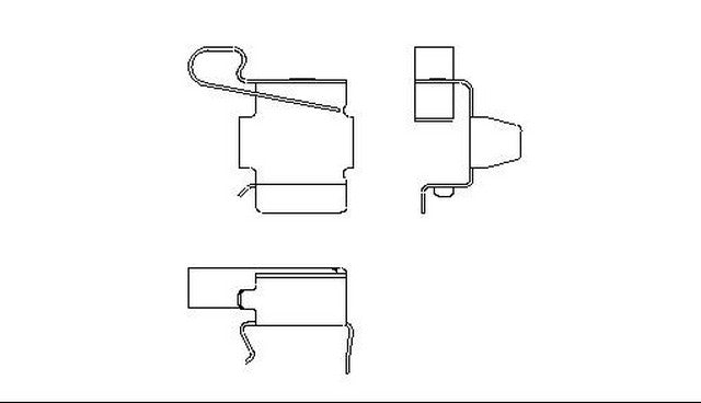 Better Brake Parts Disc Brake Pad Retaining Clip P/N:11726 Fits: Lexus Gs300 97-93, Lexus Ls400 00-90, Lexus Sc300 00-92, Lexus Sc400 00-92, Toyota Avalon 99-95, Toyota Celica 99-94, Toyota Supra 98-93, Volvo 740 91-85, Volvo 745 1985 - Image 1