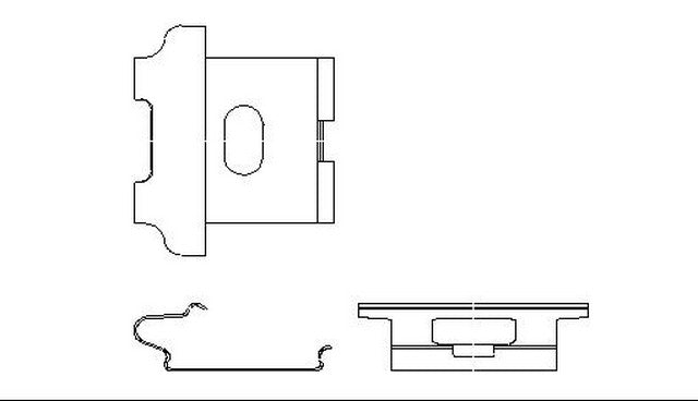 Better Brake Parts Disc Brake Pad Retaining Clip P/N:11776 Fits: Ford Mustang 98-94, Ford Thunderbird 97-93, Mercury Cougar 97-93 - Image 1