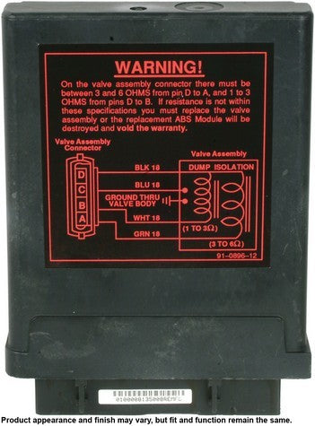 CARDONE Reman ABS Control Module P/N:12-1000 Fits: Chevrolet Astro, Chevrolet Blazer, Chevrolet C1500, Chevrolet C2500, Chevrolet C35, Chevrolet C3500, Chevrolet C3500hd, Chevrolet G10, Chevrolet G20, Chevrolet G30 - Image 1