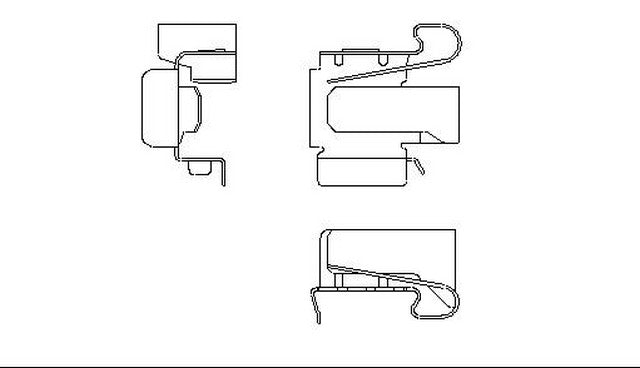 Better Brake Parts Disc Brake Pad Retaining Clip P/N:12023 Fits: Lexus Gs300 05-93, Lexus Gs400 00-98, Lexus Gs430 05-01, Lexus Is300 05-01, Lexus Ls400 94-93, Lexus Sc300 00-99, Lexus Sc400 00-92, Lexus Sc430 10-02, Toyota Supra 98-93 - Image 1