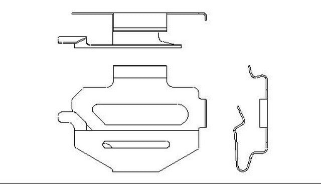 Better Brake Parts Disc Brake Pad Retaining Clip P/N:12151 Fits: Ford Contour 00-95, Mercury Mystique 00-95 - Image 1
