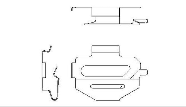 Better Brake Parts Disc Brake Pad Retaining Clip P/N:12152 Fits: Ford Contour 00-95, Mercury Mystique 00-95 - Image 1