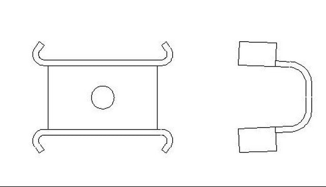 Better Brake Parts Disc Brake Pad Retaining Clip P/N:12154 Fits: Ford Contour 00-95, Mercury Cougar 02-99, Mercury Mystique 00-95 - Image 1
