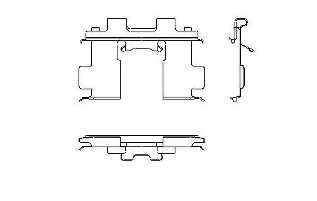 Better Brake Parts Disc Brake Pad Retaining Clip P/N:12195 Fits: Nissan 200sx 98-95, Nissan Sentra 99-95 - Image 1