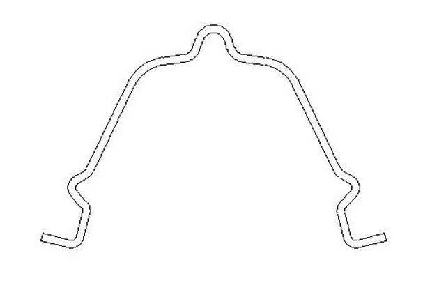 Better Brake Parts Disc Brake Pad Spring P/N:12316 Fits: Ford Probe 92-89, Mazda 323 89-88, Mazda 626 92-90, Mazda 929 95-90, Mazda Millenia 02-95, Mazda Mpv 98-93, Mazda Mx-3 95-92, Mazda Mx-6 92-88, Mercury Capri 94-91, Mercury Tracer 89-87 - Image 1